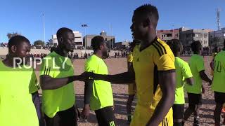 Libya: African refugees play football in Tripoli as African Cup of Nations approaches