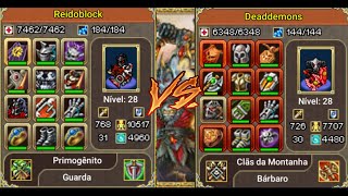 Warden full pve VS Barbaro full pvp arena 27 [Warspear Online Serv Br]