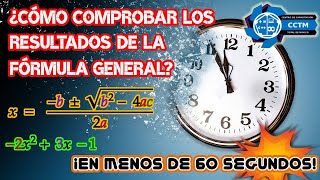 ???? ¿Cómo comprobar tus resultados de la fórmula general? | ⏰ En menos de 60 segundos | Shorts