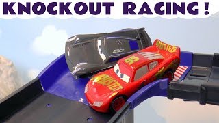 Disney Cars Toys McQueen Cars 3 Knockout Racing with Hot Wheels Car and funny Funlings for kids TT4U