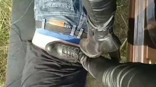 Nastia;s high heel marks. Full weight 53kg