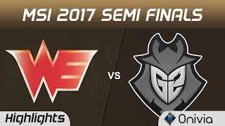 WE vs G2 Highlights Game 1 MSI 2017 Semi Finals Team WE vs G2 Esports by Onivia