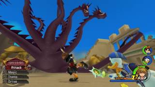 Kingdom Hearts II Final Mix - Hydra Boss Fight (Critical Mode)