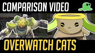 (Comparison) Overwatch Cats - ft. ORISA Tank Heroes - "Katsuwatch"