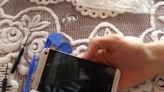 HTC One M7 801е разборка и затем замена динамика