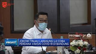 Jokowi Tinjau Langsung Uji Coba Perdana Vaksin Covid-19 di Bandung