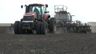 Трактор Кейс Магнум и посевной комплекс. Case IH Magnum 315 and FC 5000 HD
