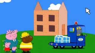 Peppa pig обзор игры для детей - свинка пеппа строит дом FineBabyTV