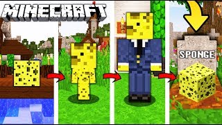 ŻYCIE GĄBKI W MINECRAFT || OD NARODZIN DO ŚMIERCI