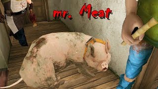 Mr.  Meat UPDATE PIG IN HOME | СВИНЬЯ ГУЛЯЕТ ПО ДОМУ МЯСНИКА | МИСТЕР МИТ