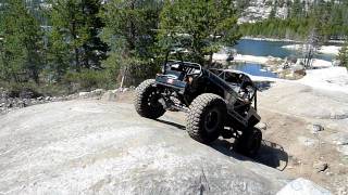 clint does Gas Can Hill in his YJ - Rubicon Trail