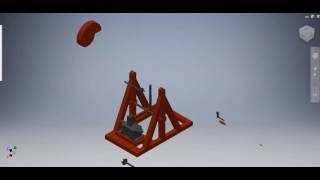 Механическая наковальня- анимация сборки (Autodesk Inventor)
