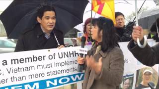 Biểu Tình Để Phản Đối CSVN Điều Trần UPR Tại Liên Hiệp Quốc - Geneva, Thuỵ Sĩ - 05/02/2014