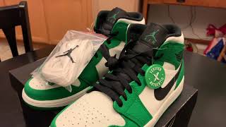 UNBOXING JORDAN 1 MID PINE GREEN FROM STOCK X