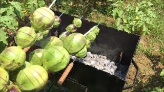 Farm Fresh Eggplant Barbecue - Sweet and Spicy Brinjal Dish - Mouth Watering Vegetable Barbecue