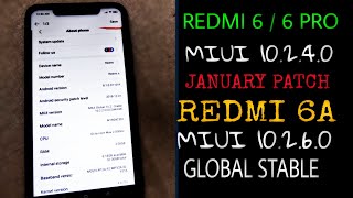 Redmi 6, 6 Pro Got MIUI 10.2.4.0 || Redmi 6A Got MIUI 10.2.6.0 Global Stable Update