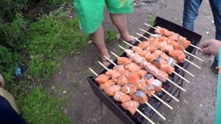 Хочу пожрать. Двойная уха и шашлык из семги