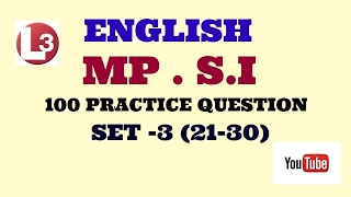 MP S.I english practise question set -3
