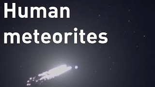 Glowing wingsuit pilots create 'meteor' shower