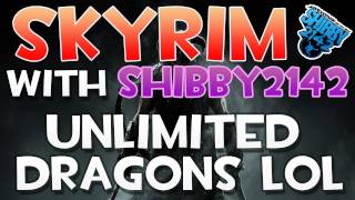 LOL - UNLIMITED DRAGONS BATTLE! BREAKS SKYRIM GAME!