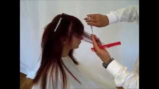long haircut Inside out  step by step part #1 tutorial demonstration by Mogi