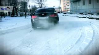 NeX® _KIA Cerato 2009+. Глушитель двойной серии -Спорт- с насадками Ø 76 мм. Звук, снег, север