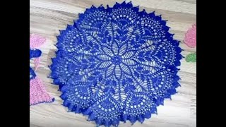Красивейшая салфетка крючком. Часть 2 (из 4).  С 11 по 16 ряд