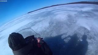 Обратно домой с рыбалки на снегоходе Lynx 59 YETI 600 ACE
