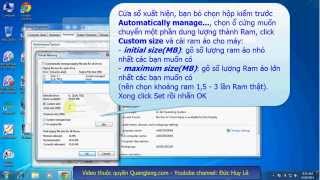 Hướng dẫn cách tạo Ram ảo cho máy tính Win 7