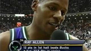 2001 Playoffs Magic - Bucks GM3 Part2 (Ray Allen dunks on T-Mac)