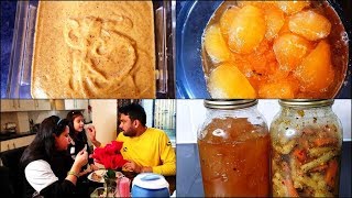 AAJ DEKHIYE HUSBAND KA ASLI ROOP..?? | Saturday Breakfast Routin | Seb Ka Murabba, Zucchini Chatni