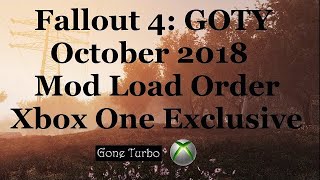 Fallout 4- October 2018 Balanced Load Order- Xbox One