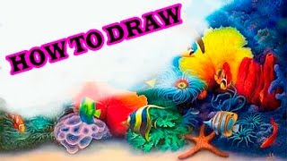 Как нарисовать подводный мир//HOW TO DRAW