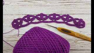 Ажурная кайма крючком МК 2 Crochet trim