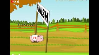 Флэш игра для детей  Pig Race