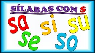 Sílabas con S para Niños, sa se si so su, Ejemplos y Música, Syllables in Spanish for Children