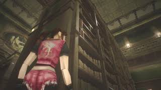 Resident Evil 2 - Close Call with Mr. X and Bookshelf Cheat