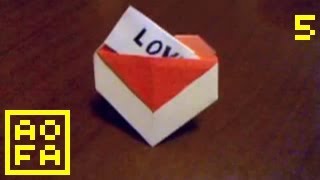 How to make an Origami Heart with a Pocket ...for all (05)