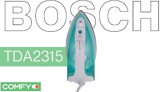 Bosch TDA2315 - утюг с прочной подошвой - Видеодемонстрация от Comfy.ua
