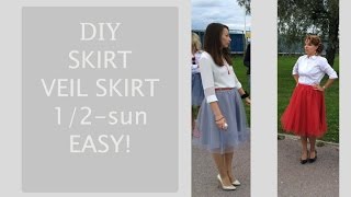 ✄ ЮБКА 1/2 солнца из фатина | СВОИМИ РУКАМИ | Просто! Veil Skirt DIY