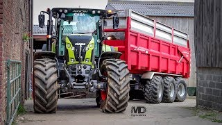 CLAAS AXION au Transport ! | Benne L'Artésienne 3 essieux