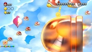 New Super Mario Bros. U -- Cloud-Walking with Balloon Baby Yoshi in Flight of the Para-Beetles