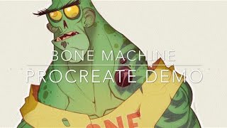 Ep.51| Bone Machine - Procreate Demo (Some Texture Tricks, Too!)