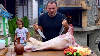 МЯСО в ВИНЕ. БАРАН в ДУХОВКЕ. ЗАПЕКАЕМ БАРАНИНУ в ДЕРЕВЕНСКОЙ ПЕЧИ.