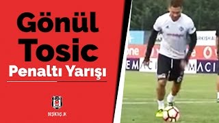 Gökhan Gönül ile Dusko Tosic'in penaltı atma yarışı