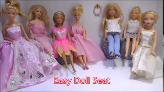 How to Make Doll Sofa plus seat or side table no glue! no sew! Easy.