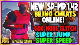 GTA 5 Online *NEW* GOD MODE, SUPER JUMP, SUPER SPEED GLITCH! *Sp To Mp Glitch 1.42* Cheats Online!1