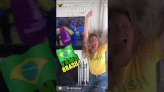 Gisele Bundchen cheers on Brazil during the 2018 World Cup