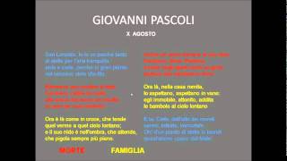 Pascoli - X agosto