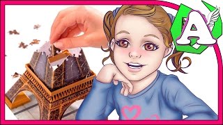 3D пазл строим Эйфелеву башню. 3D Puzzle.